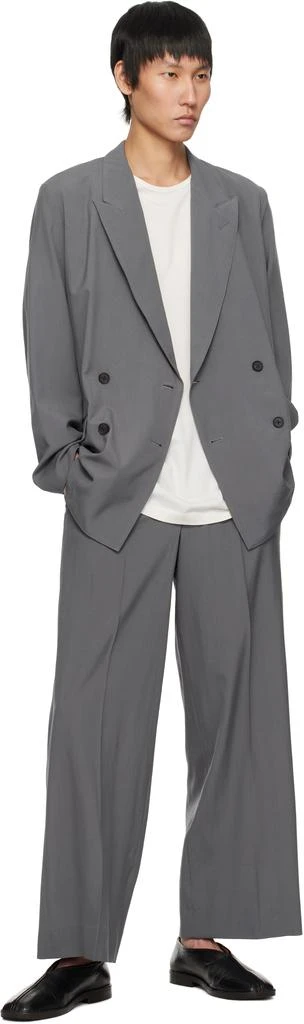 YOKE Gray 3Pleated Trousers 4