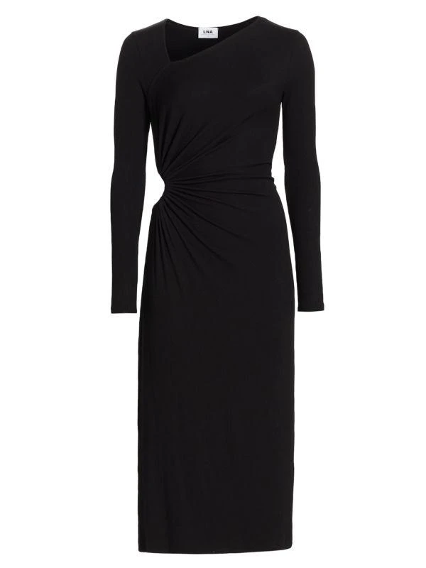 LNA Ami Cut-Out Rib-Knit Dress 6