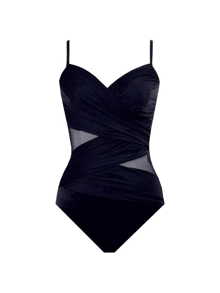 Miraclesuit DDD Mystify Mesh Insets One-Piece Swimsuit 1