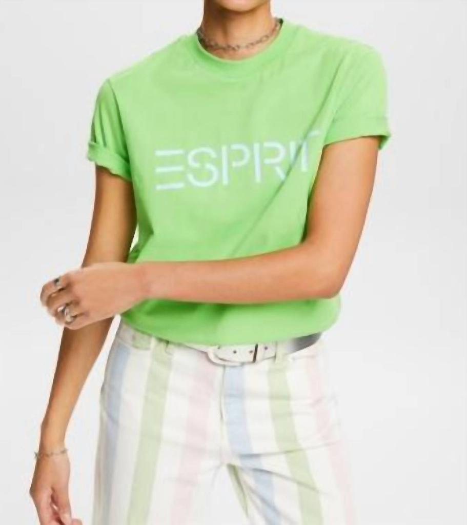 Esprit Esprit - Logo Crewneck Cotton T-Shirt