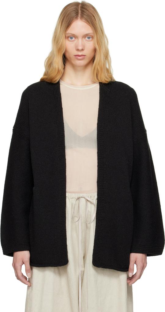 LAUREN MANOOGIAN Black Open Cardigan