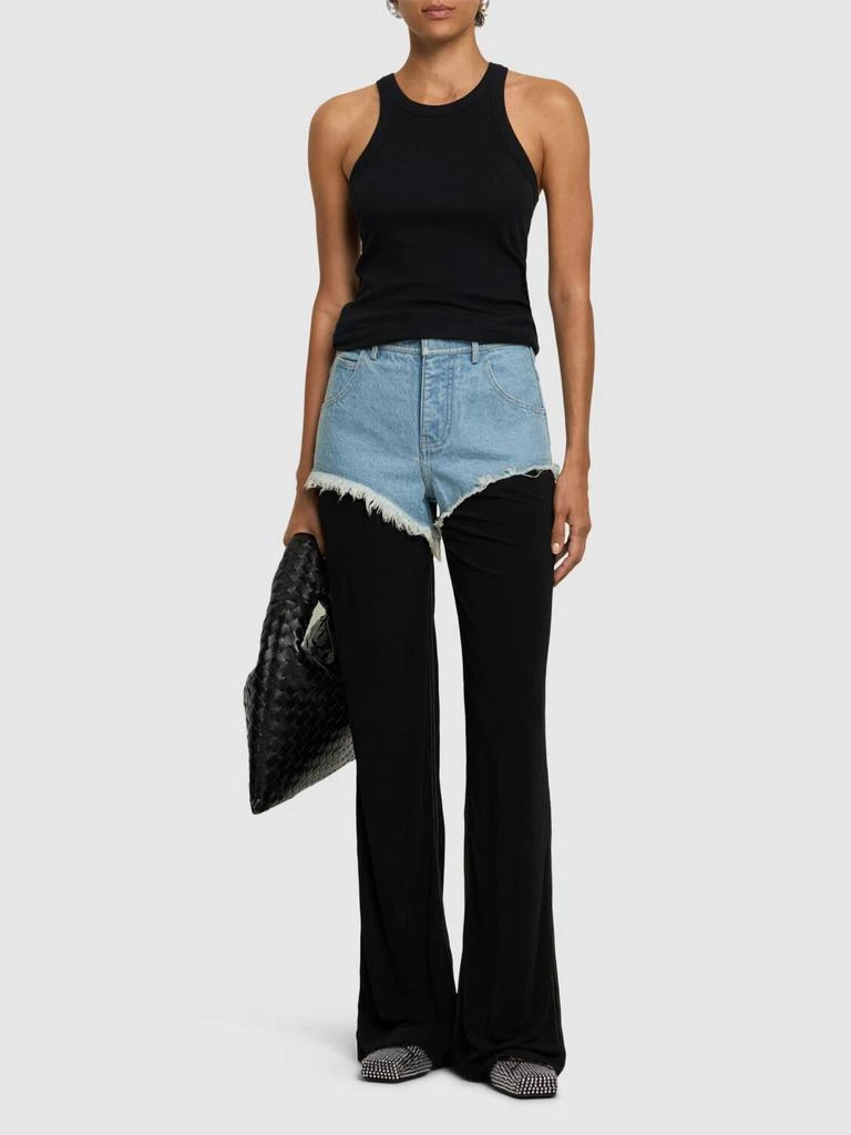 Christopher Esber Layered Denim & Jersey Pants 1