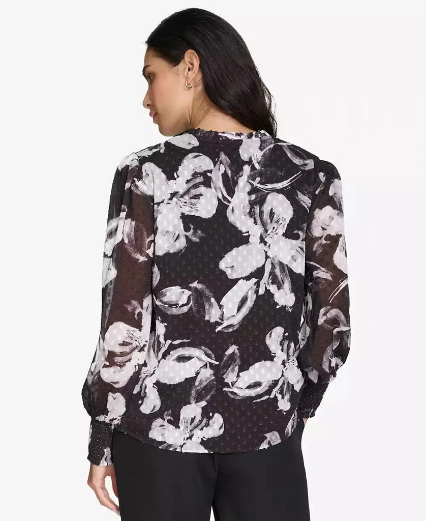 Calvin Klein Women's Printed V-Neck Long-Sleeve Top 2