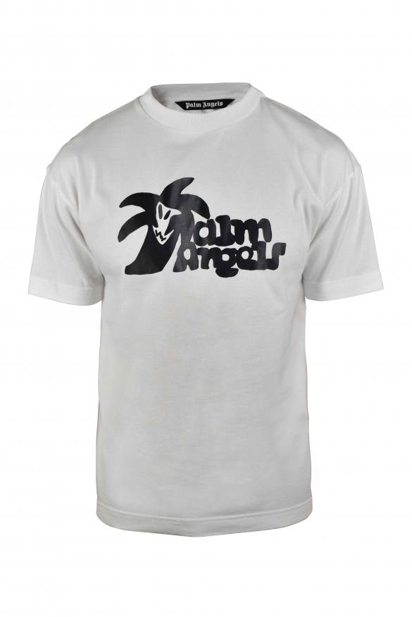 Palm Angels PMAA089S24JER002 LOGO SLIM T-shirt トップス 'White'