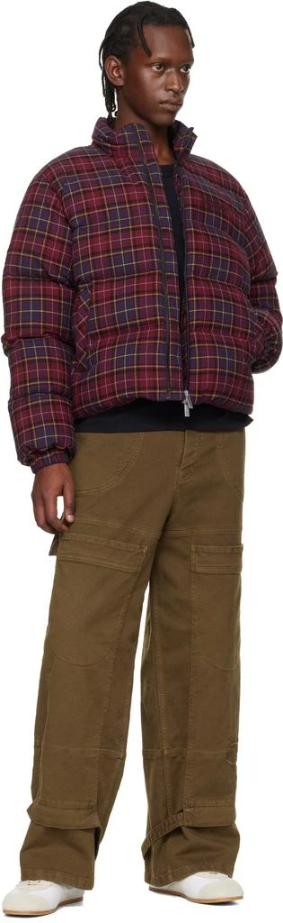 Off-White Khaki Gothic Drill Relaxed Trousers 4