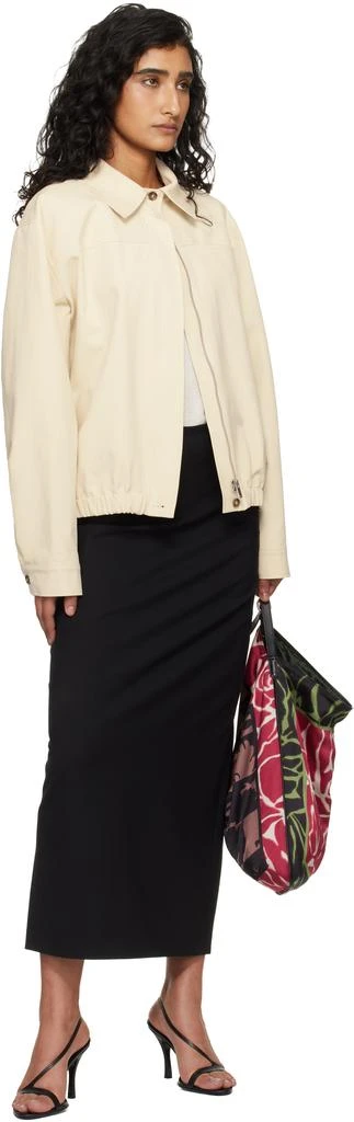 Loulou de Saison Beige Drew Cotton Gabardine Windbreaker Jacket 4