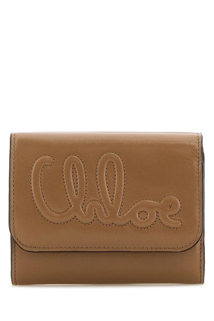 Chloé Antiqued pink leather wallet 1