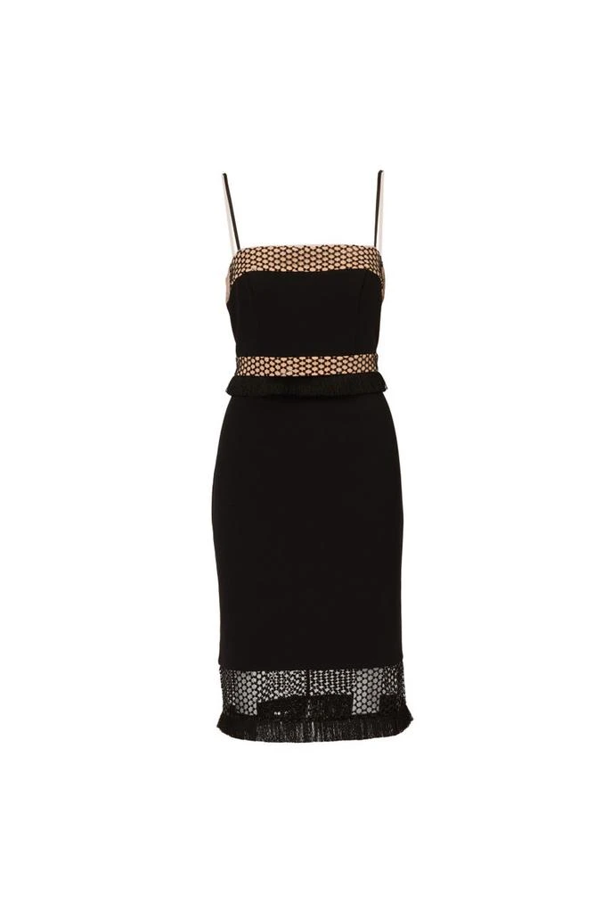 Adrianna Papell Knit crepe combo midi dress 1