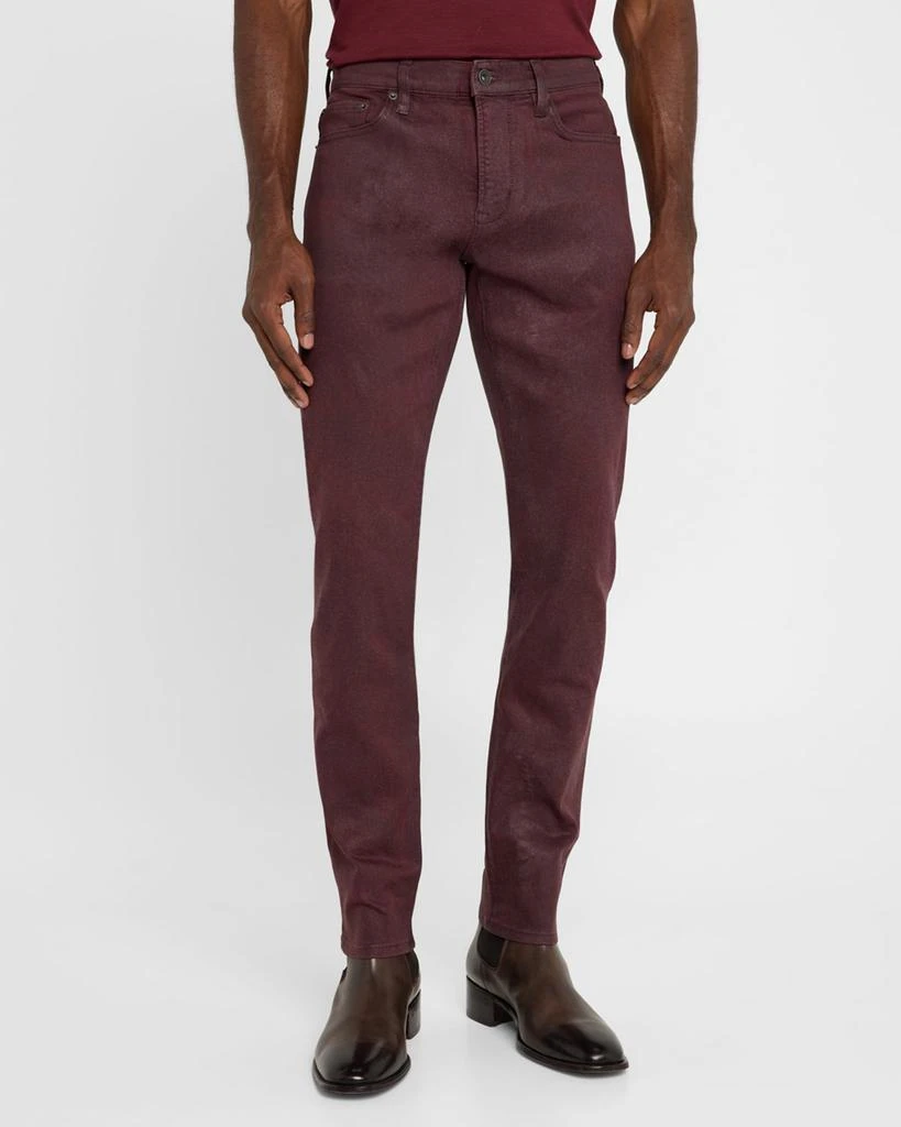 John Varvatos Men's Slim-Fit Coated Denim Jeans 4