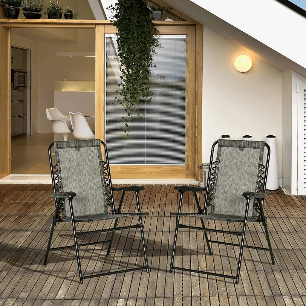 Hivvago 2-Piece Patio 
Garden Folding Chair Set 2