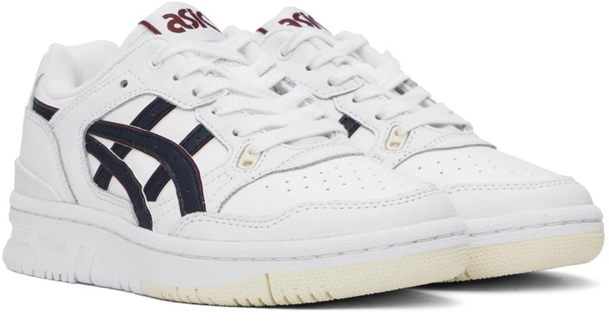 Asics White & Navy EX89 Sneakers 4