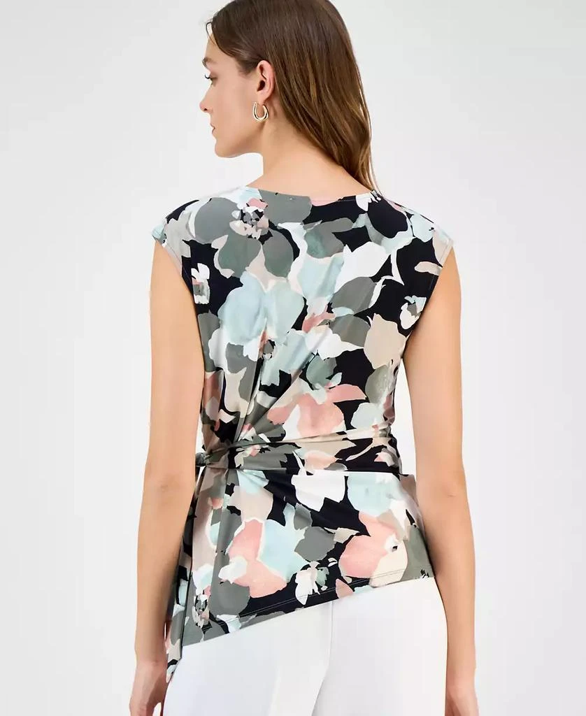 Kasper Women's Printed Side-Tie Sleeveless Top 3