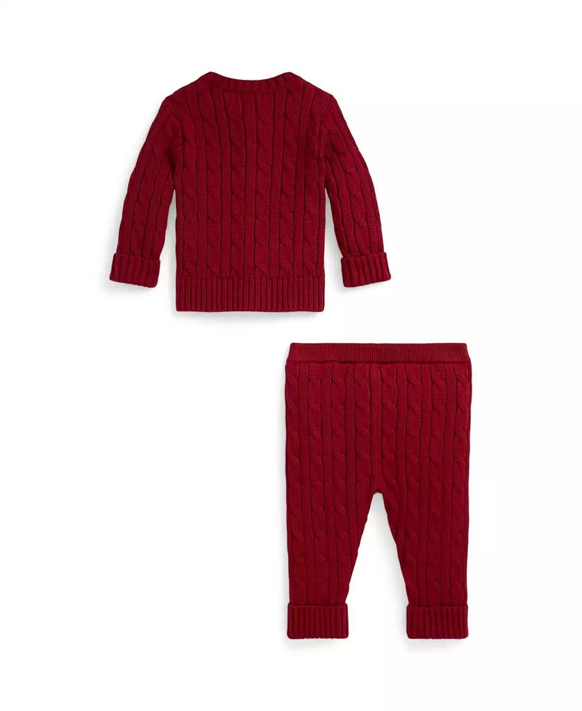 Ralph Lauren Baby Boys 2-Piece Polo Bear Cardigan and Pants Set