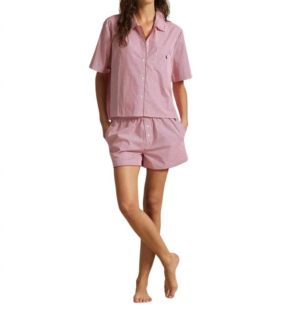 Ralph Lauren Polo Ralph Lauren - Striped Cotton Shirt 
Short Pajama Set