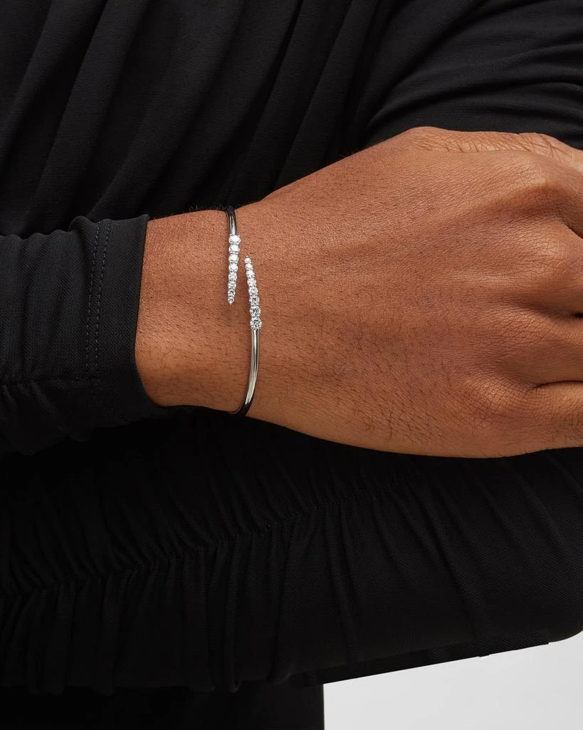 Memoire White Gold Diamond Bypass Bracelet 2