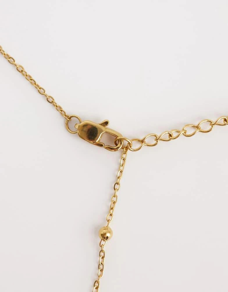 Abbott Lyon Abbott Lyon moonstone pendant necklace in 18k plated stainless steel in gold 4