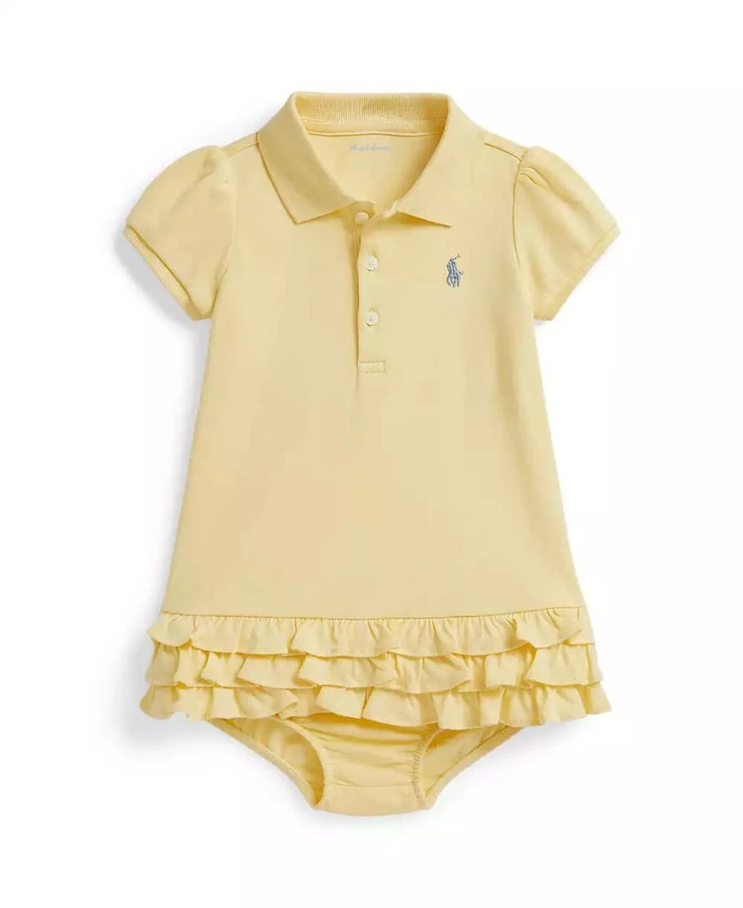 Ralph Lauren Baby Girls
 Ruffled Polo Dress and Bloomer, 2-Piece Set 1