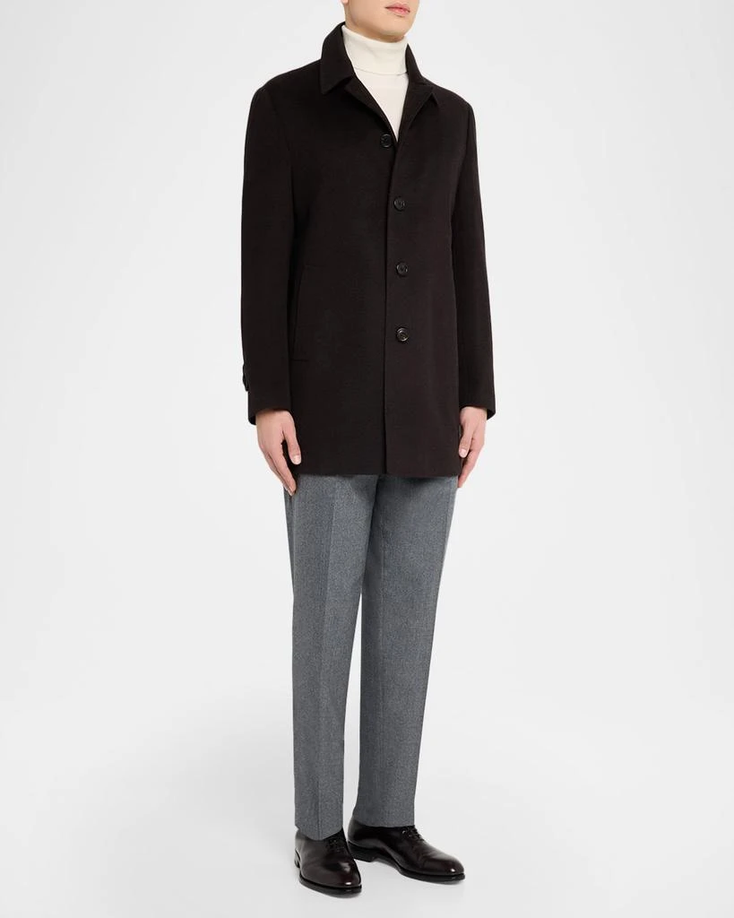 Corneliani Men
s Wool Single-Breasted Balmacan Overcoat 2