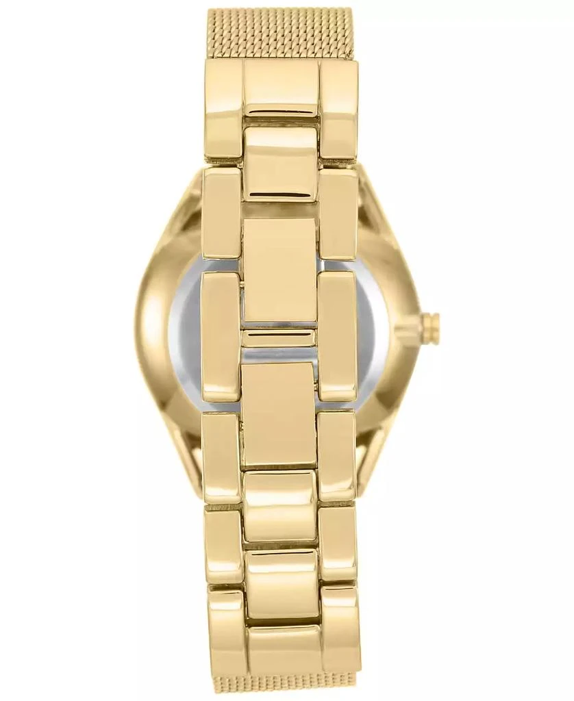 Nine West Women's Gold-Tone Stainless Steel Mesh Bracelet Watch 34mm NW-1922CHGB 2