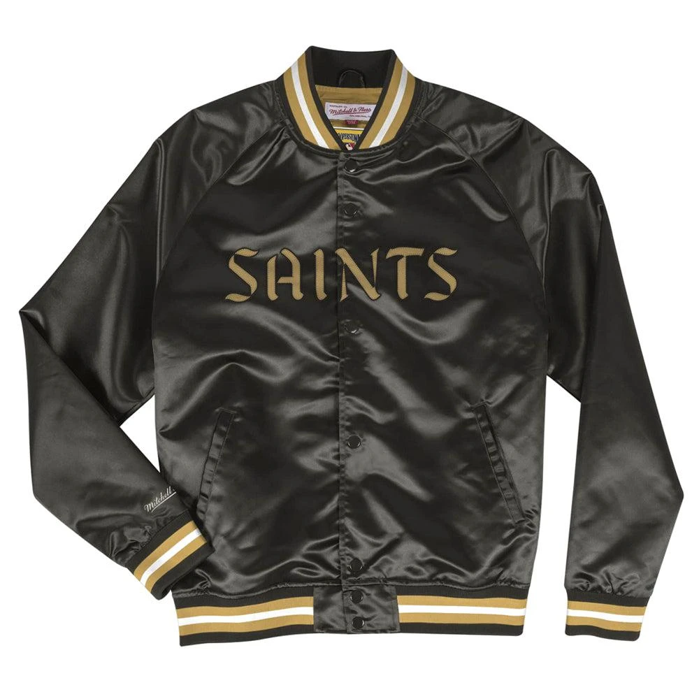 Mitchell & Ness Lightweight Satin Button Up Jacket 1