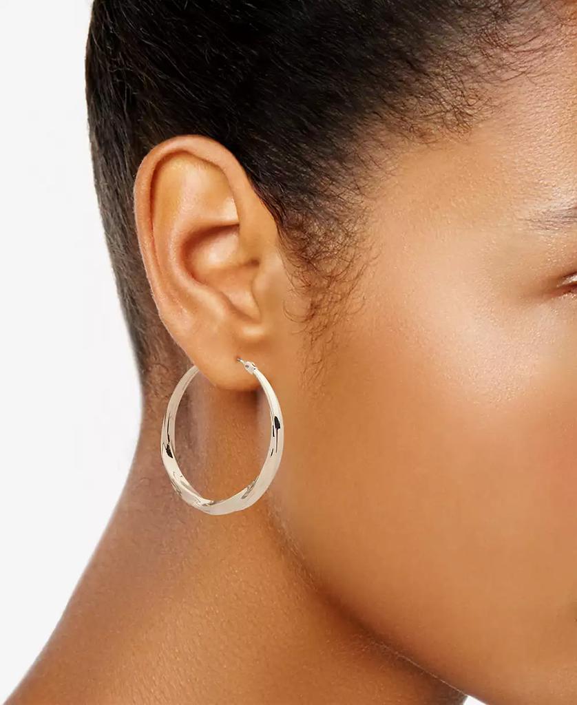 DKNY Medium Twist Hoop Earrings, 1.5"
