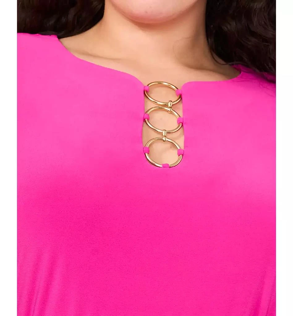 MSK Plus Size Tie-Waist Hardware A-Line Dress 3