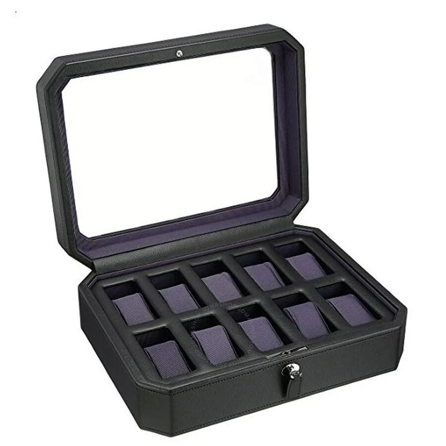 Wolf Windsor Ten Piece Black/Purple Watch Box 458403 1