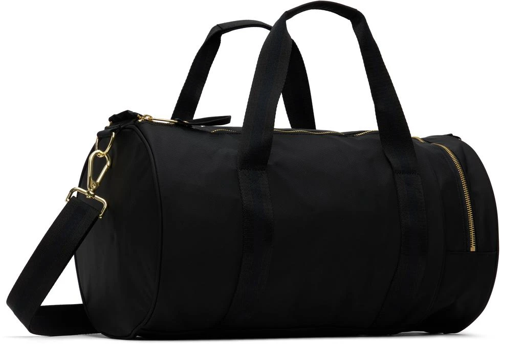 Fred Perry Black Textured Nylon Barrel Duffle Bag 3
