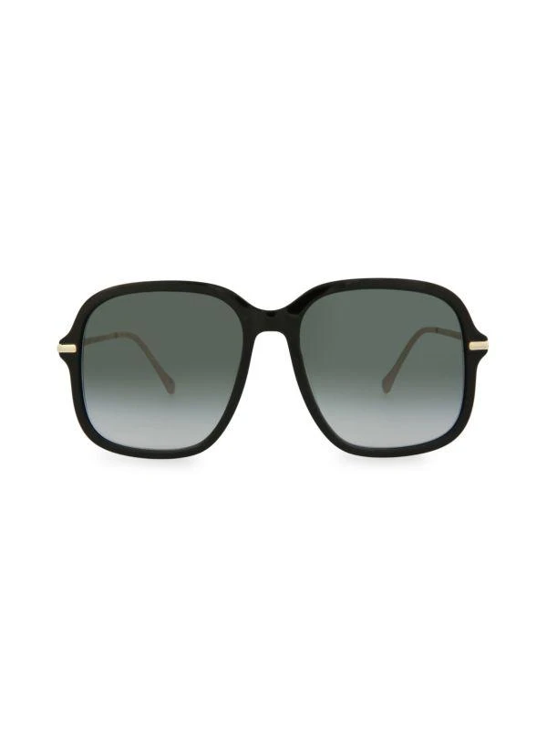 Gucci 57MM Horsebit Square Sunglasses 1