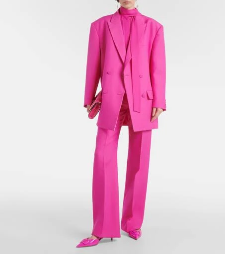 Valentino Crêpe Couture wool wide-leg pants 6