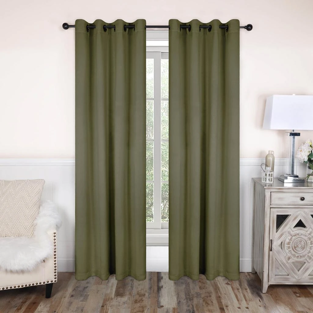 Superior Blackout Drapes Thermal Bedroom  Curtains Grommet Curtain Panels Energy Saving Curtains by 9