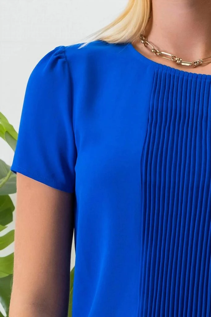 Blu Pepper Blu Pepper - Short Sleeve Center Pleated Blouse 3