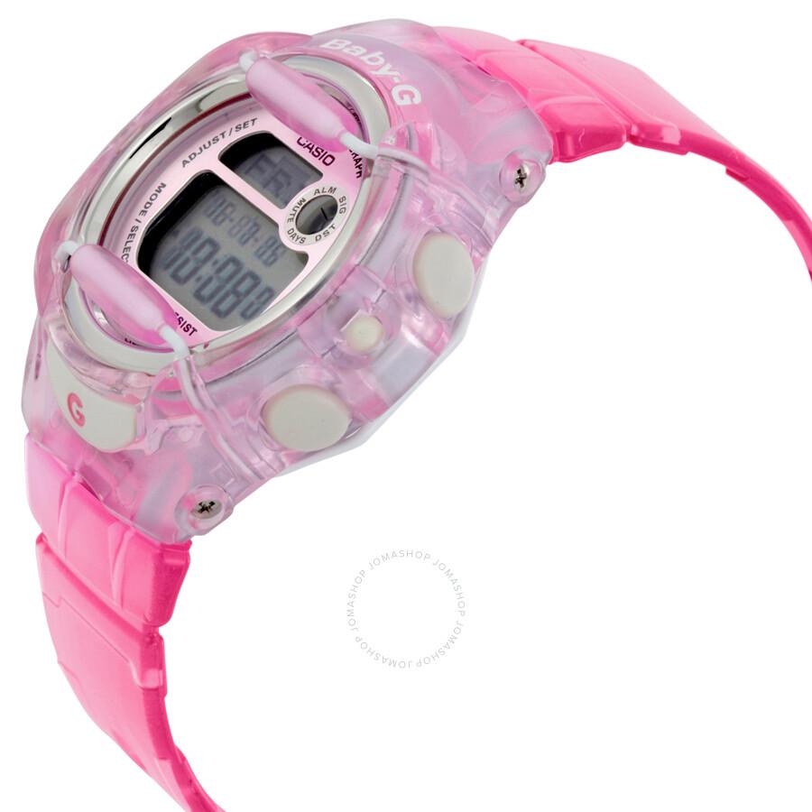 Casio Open Box - Casio Baby G Pink Resin Digital Ladies Watch BG169R-4