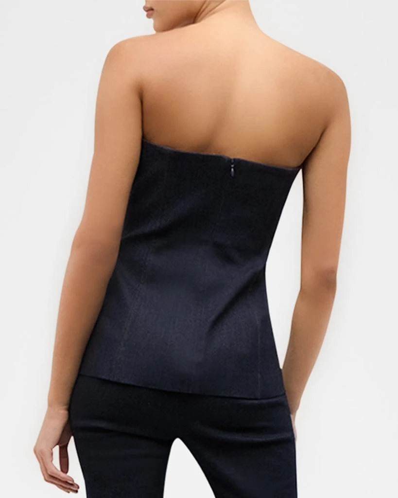 VERONICA BEARD Forman Strapless Denim Top 3
