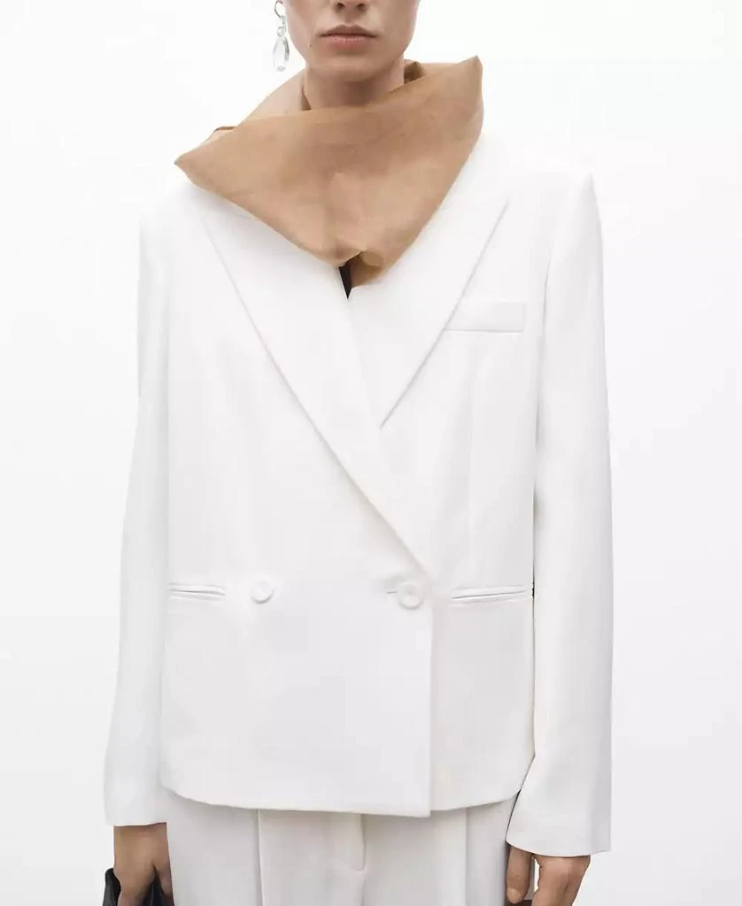 Mango Women's Oversized Double-Breasted Suit Jacket