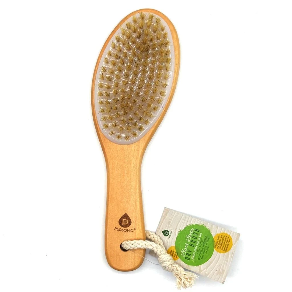 PURSONIC Pursonic Bath Body Brush With Lotus Wooden Handle 1