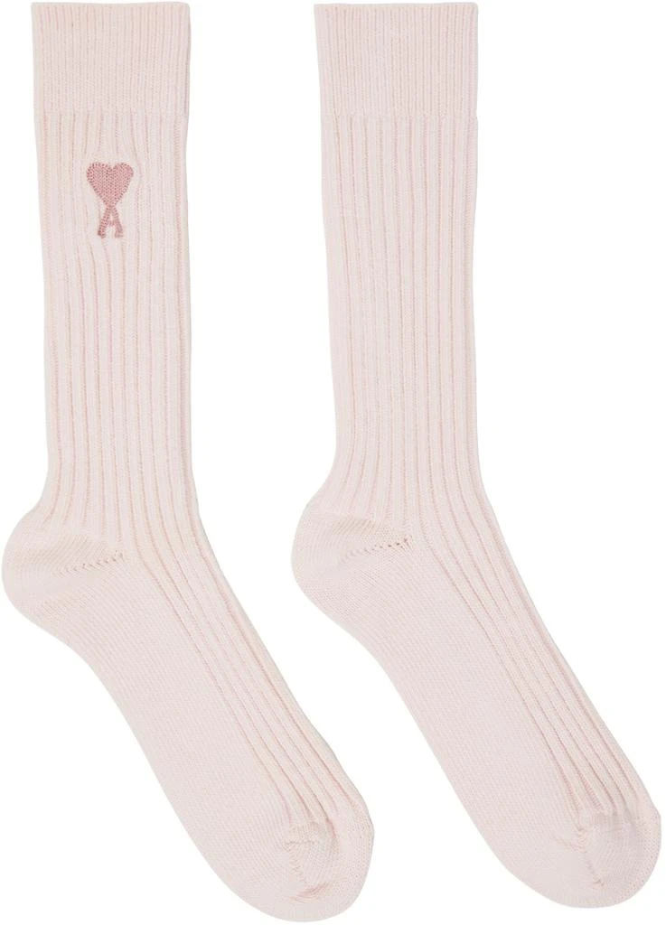 AMI Pink Ami de Cœur Socks 1