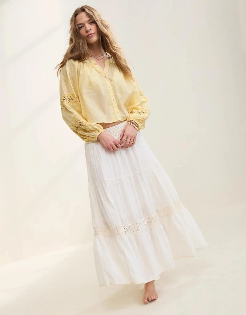 Aerie Aerie Crochet The Day Maxi Skirt 6