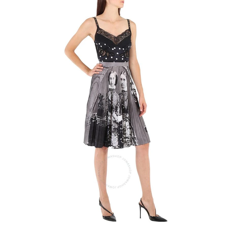 Burberry Polka Dot And Victorian Portrait Print Dress 2