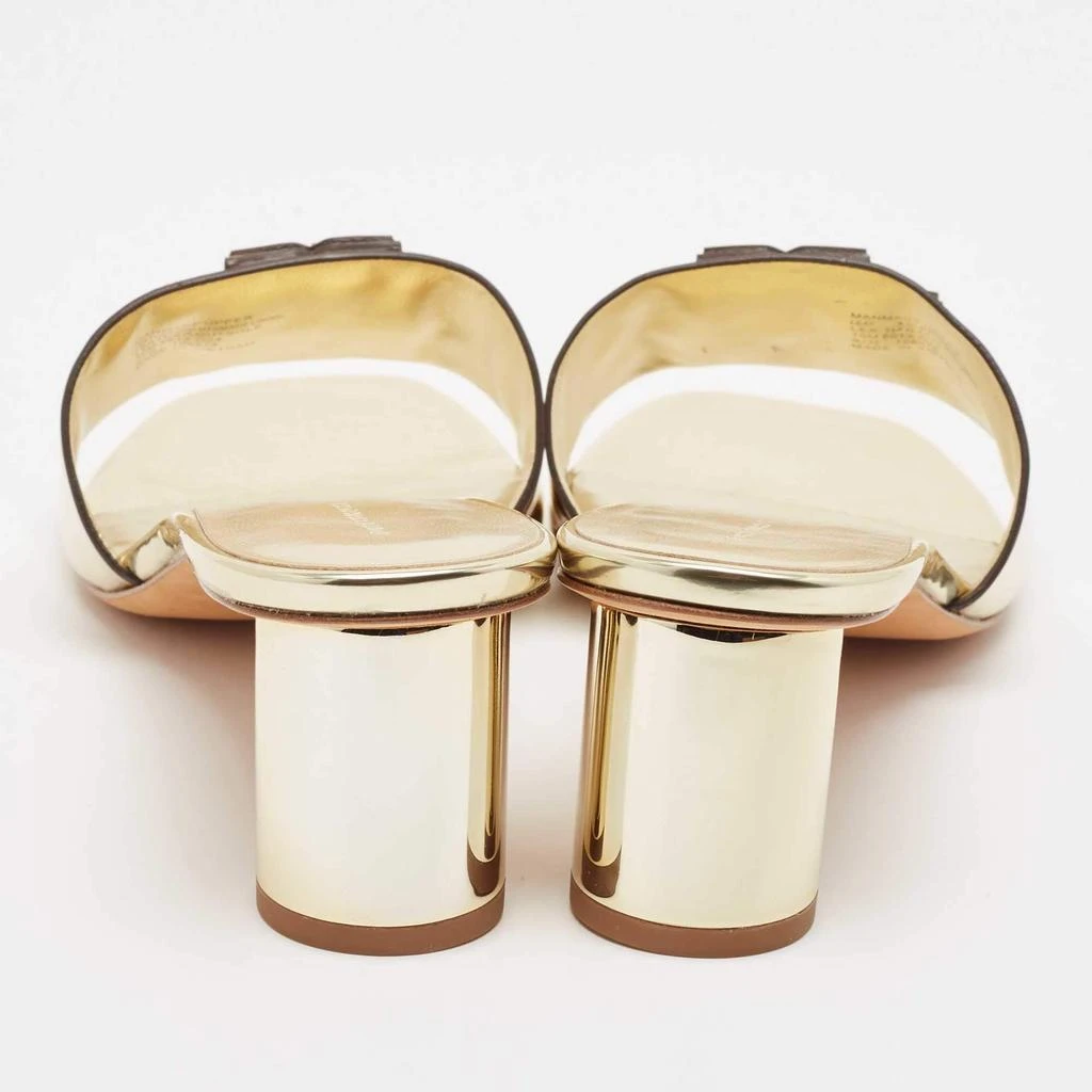 Tory Burch Tory Burch Gold Patent Leather Ines Slide Sandals Size 40.5 5