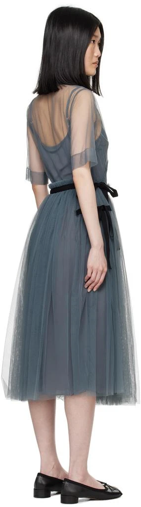 Molly Goddard Gray Layered Midi Dress 3