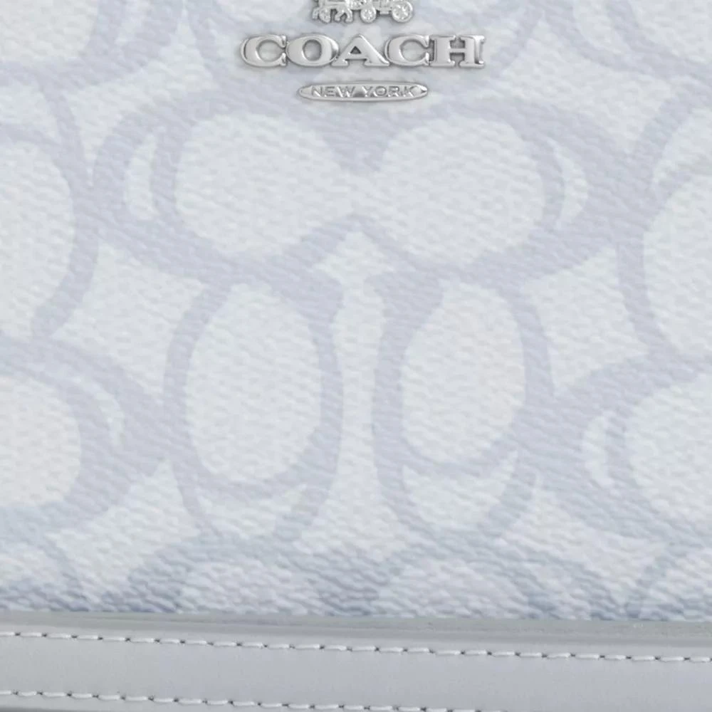 Coach Long Zip Around Wallet In Sketch Signature Canvas 4
