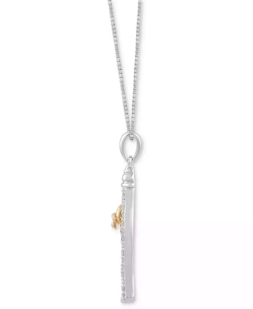 Disney Enchanted Vault Diamond Belle Rose Dome 18" Pendant Necklace (1/4 ct. t.w.) in Sterling Silver & 14k Rose Gold-Plated Sterling Silver 3