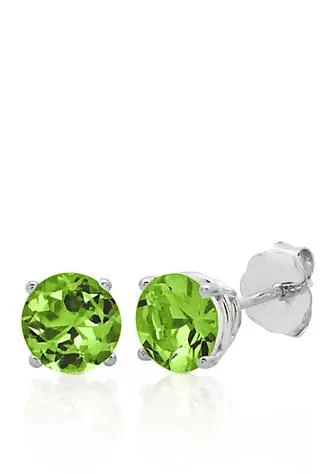 Belk 
Co. 10k White Gold Peridot Stud Earrings