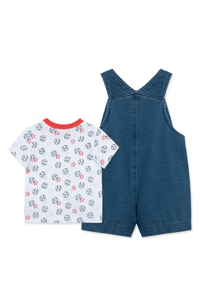 Little Me Baseball T-Shirt & Shortalls Set