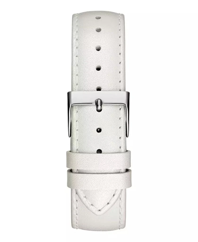 GUESS Women's Analog White Genuine Leather Watch, 36mm 3