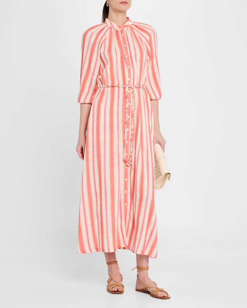 XIRENA Alicia Striped Cotton Midi Dress 4