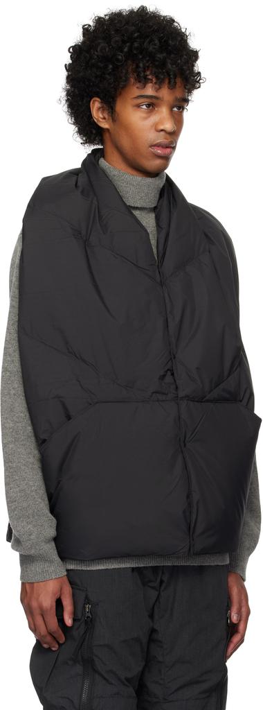 NANGA Black Poncho Muffler Down Scarf