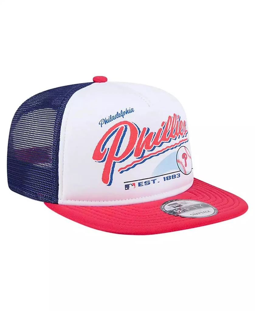 New Era Big Boys and Girls White Philadelphia Phillies Retro 9FIFTY Snapback Hat 3