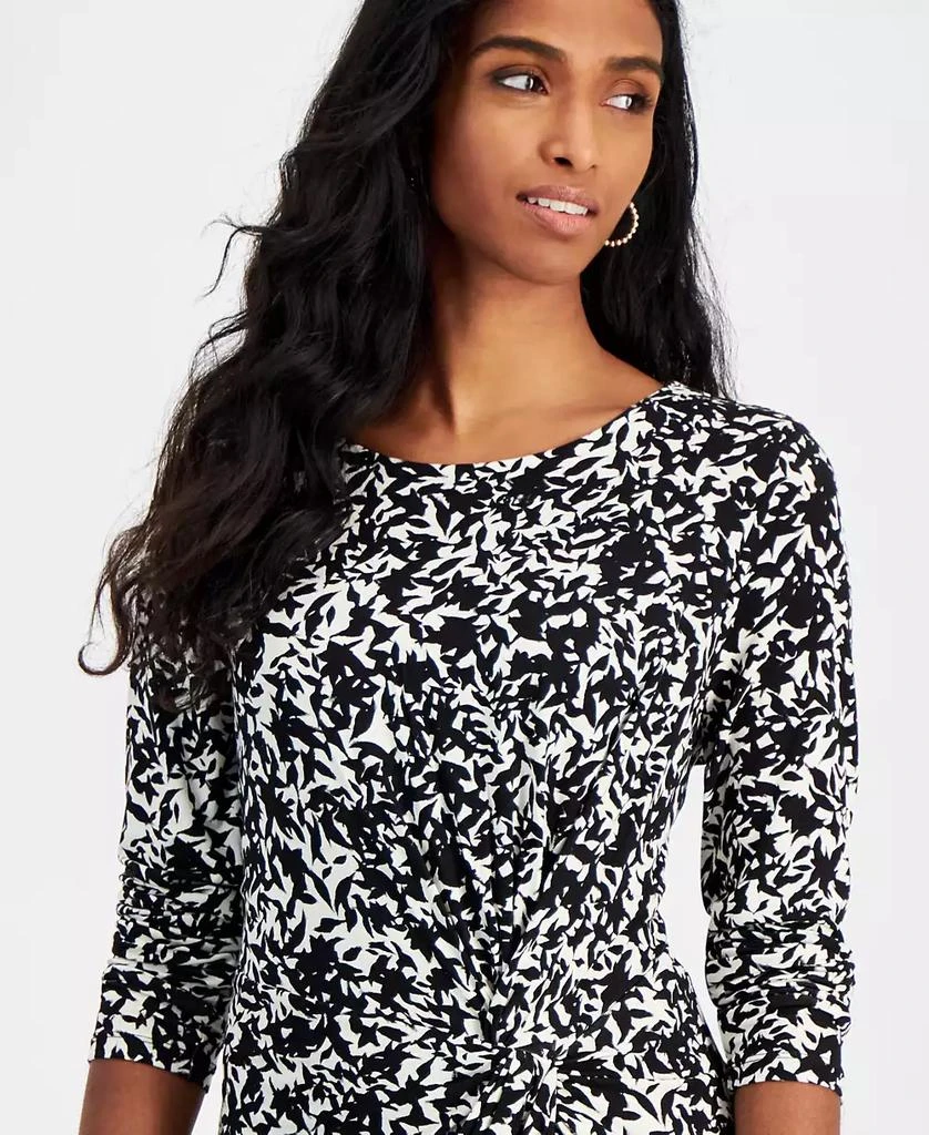 INC International Petite Printed 3/4-Sleeve Midi Dress, Created for Macy's 4
